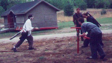 Lattimoore circling around the porcupines.