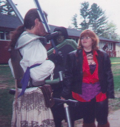 A trio of townspeople.